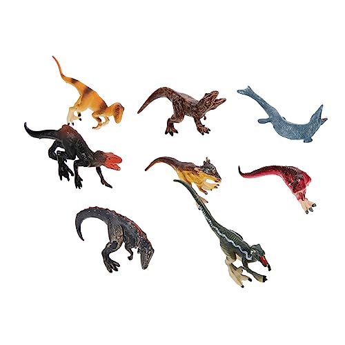 HEMOTON 8 Stück Teiliges Dinosaurier Figuren aus Realistische Dinosaurier Modelle als Tortendeko für Kindergeburtstag Kreative Kuchendekoration für Dino Fans Lustige Party Accessoires von HEMOTON
