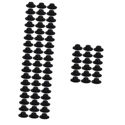HEMOTON 80 STK Mini-Hut Dolls for puppenhaar Mützen und Hüte für Damen Frauen Mützen für Männer Schal Puppe Mini formelle Hüte Miniatur-Puppenhüte Lutscher Spielzeug Clown-Hut von HEMOTON