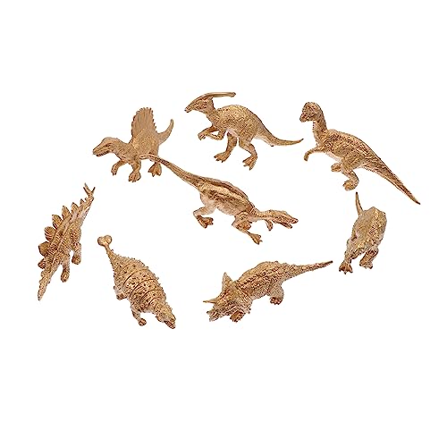 HEMOTON 8St goldenes Dinosauriermodell Tischdekoration Carnotaurus-Figuren bürodeko büro Dekoration Spielzeuge tortendeko Einschulung künstlicher Dinosaurier Dinosaurier-Spielzeug Puzzle von HEMOTON