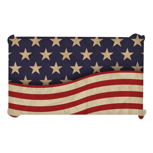 Amerikanische Flagge Tischdecken, Tischdecke Abwaschbar, Tischtuch aus Polyester,American National Flag für Den Vierten Juli Party Esstisch Dekorationen, 100x140cm von HEMOTON