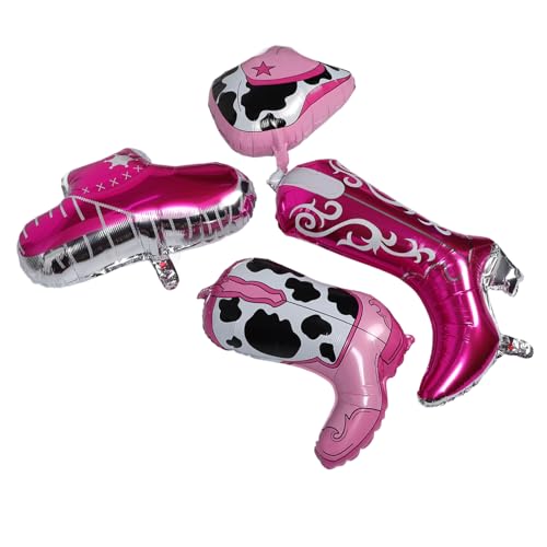 HEMOTON Authentische Western-cowgirl-stiefelhut-luftballons 4er-pack Dekorationen Für Geburtstags- Junggesellinnen- Und Western-themenveranstaltungen HEMOTON Authentische Western-cowgirl-stiefelhut-luftballons 4er-pack Dekorationen Für Geburtstags- Junggesellinnen- Und Western-themenveranstaltungen von HEMOTON