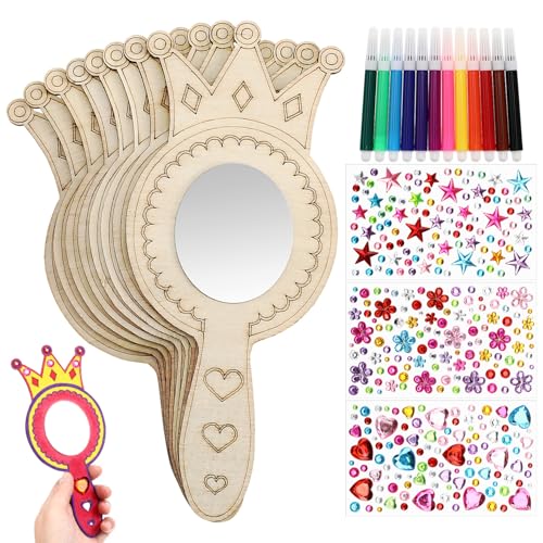 HEMOTON Bemalen Sie Ihre Eigenen Dekorativen Spiegel Bastelspiegel-Set Für Kinder Unbehandelte Handspiegel Aus Holz Mit Strasssteinen HEMOTON Bemalen Sie Ihre Eigenen Dekorativen Spiegel Bastelspiegel-Set Für Kinder Unbehandelte Handspiegel Aus Holz Mit Strasssteinen von HEMOTON