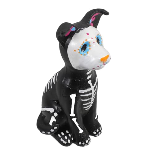 HEMOTON Halloween-partyspielzeug Katze Stickig Halloween-tierornament Halloween-katze Heimkatzen-statue-ornament Mini-katzenfigur Katzenstatuen-ornament Für Den Innenbereich Harz Black von HEMOTON