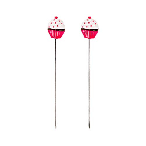 HEMOTON Kuchen Tester Nadel, Edelstahl Kuchen Spieß Liebe Punkt Cupcake Test Nadel Metall Back Pick Sticks Werkzeug für Hause Bäckerei Muffin Brot, 21,5 cm, 2 Stück von HEMOTON