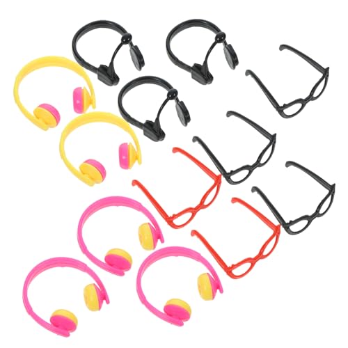 HEMOTON Mini-Puppen-Headset Und Brille 30 cm Zum Spielen Mit Puppen Mädchen Leichtes Zubehör Aus Kunststoff HEMOTON Mini-Puppen-Headset Und Brille 30 cm Zum Spielen Mit Puppen Mädchen Leichtes Zubehör Aus Kunststoff von HEMOTON
