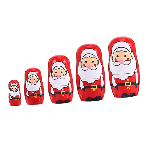HEMOTON Ornament Weihnachtsmann Urlaub Tischdekoration Ornamente Erste Weihnachtsparty- Vater Geburt Weihnachten Baum Weihnachtspuppen Wohndekoration Rot Bambus von HEMOTON