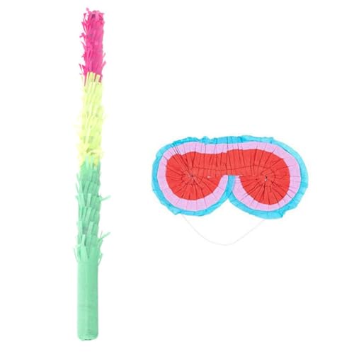 HEMOTON Pinata mit Schläger und Augenmaske Bunte Party Dekoration für Geburtstagsfeiern Spaßspielzeug für Erwachsene für Festlichkeiten und Events HEMOTON Pinata mit Schläger und Augenmaske Bunte Party Dekoration für Geburtstagsfeiern Spaßspielzeug für Erwachsene für Festlichkeiten und Events von HEMOTON