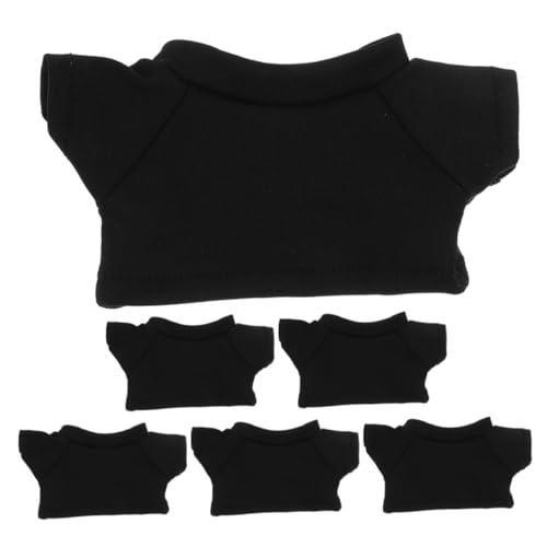 HEMOTON Plüschbärenkleidung T-Shirts 6 Stück Schwarz Rundhalsausschnitt 20cm Weiches Stoffmaterial für Selbstgemacht Kuscheltier Kleidung Puppen Tierkostüme Kinderzubehör HEMOTON Plüschbärenkleidung T-Shirts 6 Stück Schwarz Rundhalsausschnitt 20cm Weiches Stoffmaterial für Selbstgemacht Kuscheltier Kleidung Puppen Tierkostüme Kinderzubehör von HEMOTON