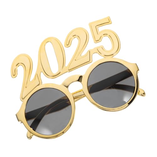 HEMOTON Runde Neujahrsbrille Goldfarben Lustige Party Sonnenbrille für Erwachsene Leuchtende Silvester Foto Requisite Stylische Faschingsbrille für Jahreswechsel Feier Auffällige Party HEMOTON Runde Neujahrsbrille Goldfarben Lustige Party Sonnenbrille für Erwachsene Leuchtende Silvester Foto Requisite Stylische Faschingsbrille für Jahreswechsel Feier Auffällige Party von HEMOTON