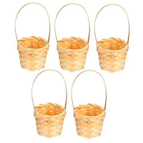 HEMOTON 5Stücke Mini Geflochtener Blumenkorb Handgefertigter Aufbewahrungskorb für Deko Hochzeit Schmuck Leichte Vielseitige Nutzung HEMOTON 5Stücke Mini Geflochtener Blumenkorb Handgefertigter Aufbewahrungskorb für Deko Hochzeit Schmuck Leichte Vielseitige Nutzung von HEMOTON