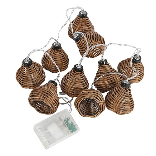 HEMOTON Realistische Rattan-lichterketten 2 2 M 10 Leds Dekoratives Licht Für Schlafzimmer Feenlampe Warmes Ambiente von HEMOTON