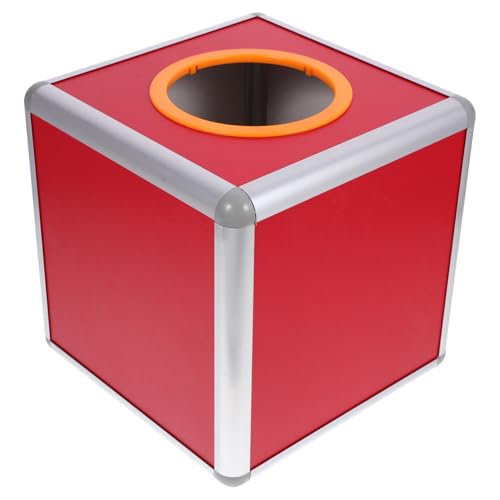 HEMOTON Spendenbox Aus Aluminiumlegierung Aufbewahrungsbehälter Für Tombola-Vorschlagstickets Zum Sammeln Von Spenden Abstimmungen Wohltätigkeitswettbewerben Spitze 20 Cm von HEMOTON