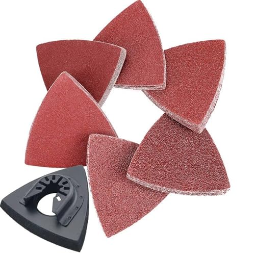 HEMUNC Triangle Oszillierendes Multiwerkzeug Schleifpads, 151Stück 3-1/8 Zoll Haken und Schleife Oszillierendes Werkzeug Schleifpapier für Multitool Schleifpads Assorted 40/60/80/120/180/240 Grits HEMUNC Triangle Oszillierendes Multiwerkzeug Schleifpads, 151Stück 3-1/8 Zoll Haken und Schleife Oszillierendes Werkzeug Schleifpapier für Multitool Schleifpads Assorted 40/60/80/120/180/240 Grits von HEMUNC