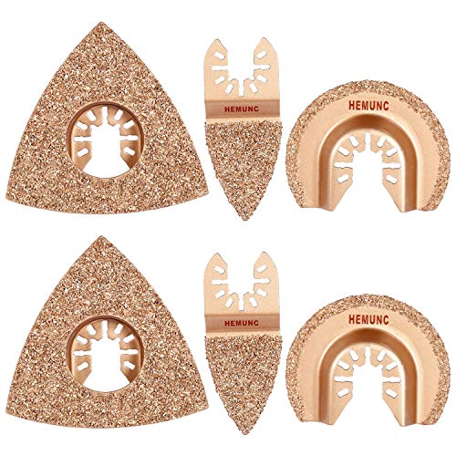 HEMUNC 6tlg Multitool Sägeblätter für Fliesenfugen Entfernen HEMUNC 6tlg Multitool Sägeblätter für Fliesenfugen Entfernen von HEMUNC
