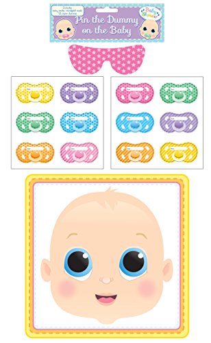 Henbrandt Baby Shower Party Game Pin The Dummy Schnuller auf dem Baby von Henbrandt