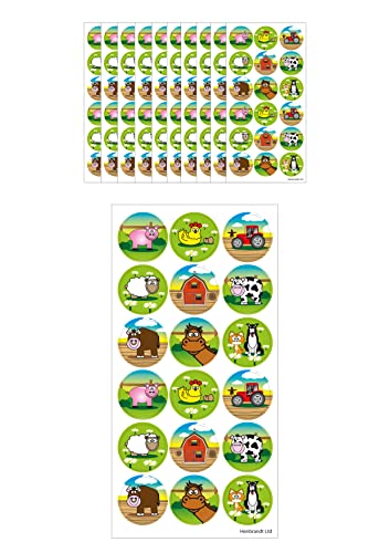 HENBRANDT 25mm Bauernhof Aufkleber, Groß Bauernhoftier Sticker, 180 Stück, Bauernhof Sticker Gastgeschenke für Mädchen und Jungen, Kindergeburtstag, Lehrer, Schule, Belohnung, Sammelalbum HENBRANDT 25mm Bauernhof Aufkleber, Groß Bauernhoftier Sticker, 180 Stück, Bauernhof Sticker Gastgeschenke für Mädchen und Jungen, Kindergeburtstag, Lehrer, Schule, Belohnung, Sammelalbum von Henbrandt