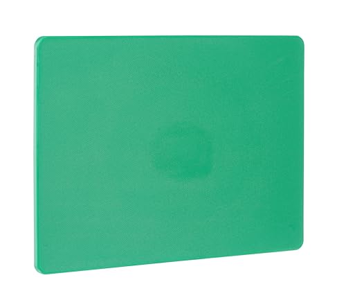 HENDI Schneidebrett, HACCP, Beidseitig nutzbar, glatt, minimiert das Abstumpfen von Messern, GN1/2, 325x265x(H)10mm, LPDE Kunststoff, grün von HENDI