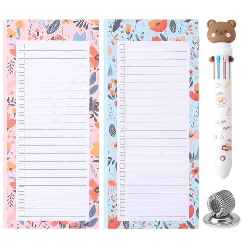 2 Stück Einkaufszettel Block, To Do Listen Block mit Stift und Stifthalter, 50 Blätter/Stück Notizblock Magnetisch Einkaufsblock, Einkaufsliste Magnetisch Kühlschrank Einkaufsliste, Blumendesign 2 Stück Einkaufszettel Block, To Do Listen Block mit Stift und Stifthalter, 50 Blätter/Stück Notizblock Magnetisch Einkaufsblock, Einkaufsliste Magnetisch Kühlschrank Einkaufsliste, Blumendesign von HENGBIRD