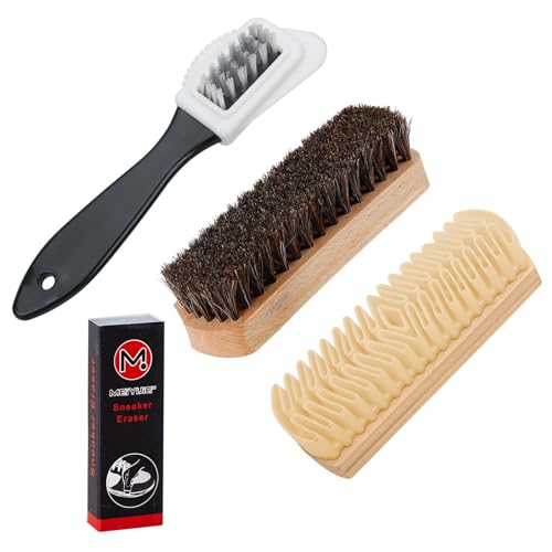 4-Teiliges Set Wildlederbürste für Schuhe, Schuhbürste Raulederbürste mit Wildleder Radiergummi, Wildleder Pflege Nubukleder Bürste für Rauleder, Nubuk, Wildleder und Veloursleder 4-Teiliges Set Wildlederbürste für Schuhe, Schuhbürste Raulederbürste mit Wildleder Radiergummi, Wildleder Pflege Nubukleder Bürste für Rauleder, Nubuk, Wildleder und Veloursleder von HENGBIRD