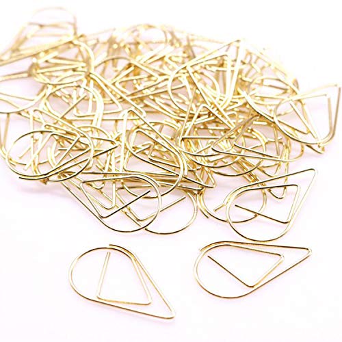 Büroklammer, HENGBIRD 100pcs Büroklammern Wasser Tropfen Form Lesezeichen Metall für Buch, Memo, Papier, Poster, Foto Büroklammer, HENGBIRD 100pcs Büroklammern Wasser Tropfen Form Lesezeichen Metall für Buch, Memo, Papier, Poster, Foto von HENGBIRD