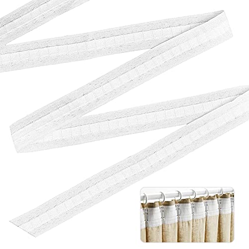HENGBIRD Gardinenband Kräuselband 30 m Universalband Vorhang Überschrift Band Gardinen Faltenband für Fenstervorhang, Türvorhang und Duschvorhang Weiß von HENGBIRD