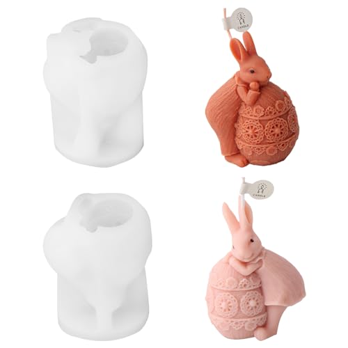 HENGBIRD 2 Stück Osterhase Silikonform, Ostern Hase Silikonformen Gießformen, Ostereier-Hase-Silikonform, Gießform Hase Kerzenform, Epoxidharz Formen, Osterhase Silikonform for Gips HENGBIRD 2 Stück Osterhase Silikonform, Ostern Hase Silikonformen Gießformen, Ostereier-Hase-Silikonform, Gießform Hase Kerzenform, Epoxidharz Formen, Osterhase Silikonform for Gips von HENGBIRD