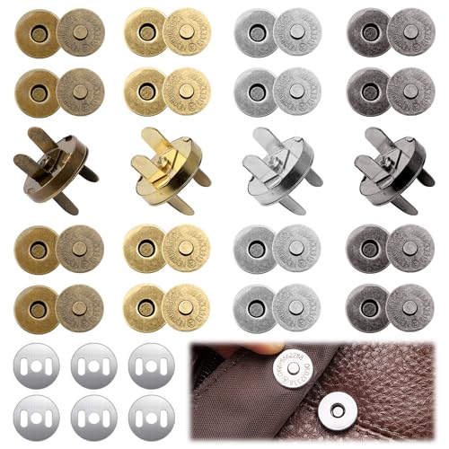 HENGBIRD 24 Stück Magnetknöpfe Ohne Nähen,18 mm Magnetverschluss Tasche Magnetische Knöpfe Magnetverschluss Nähen Handwork für Taschen Mäntel Jacken Windbreaker Handtaschen Geldtasche Rucksack HENGBIRD 24 Stück Magnetknöpfe Ohne Nähen,18 mm Magnetverschluss Tasche Magnetische Knöpfe Magnetverschluss Nähen Handwork für Taschen Mäntel Jacken Windbreaker Handtaschen Geldtasche Rucksack von HENGBIRD