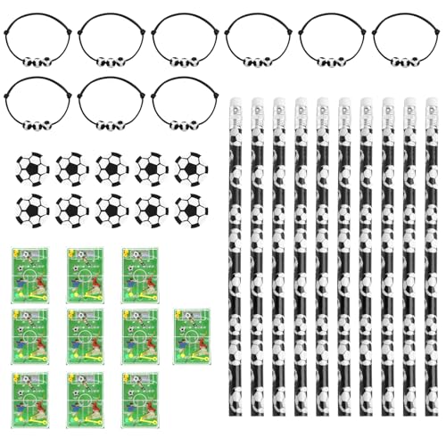 HENGBIRD 40 Stück Mitgebsel Fussball Set Fußball Party Mitgebsel Kinder Fussball Mitgebsel 10 Fußball Flipperspiel 10 Fußball Armbänder 10 Fußball Bleistifte 10 Radiergummi Fussball Jungen Mädchen HENGBIRD 40 Stück Mitgebsel Fussball Set Fußball Party Mitgebsel Kinder Fussball Mitgebsel 10 Fußball Flipperspiel 10 Fußball Armbänder 10 Fußball Bleistifte 10 Radiergummi Fussball Jungen Mädchen von HENGBIRD