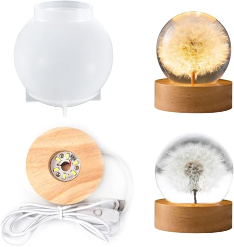 HENGBIRD Einzigartige sphärisch Lampe sphärisch-Schöne Epoxidharz Kugel Lampe in Formen, Silikon-und Gießformen-inkl, LED Kugel für sphärisch Gießformen aus Silikon für DIY-Projekte HENGBIRD Einzigartige sphärisch Lampe sphärisch-Schöne Epoxidharz Kugel Lampe in Formen, Silikon-und Gießformen-inkl, LED Kugel für sphärisch Gießformen aus Silikon für DIY-Projekte von HENGBIRD