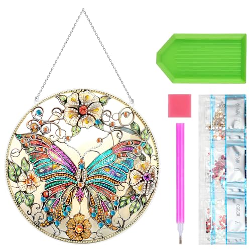 HENGBIRD Schmetterling Diamond Painting mit Kette, Schmetterling Diamont Painting Frühling Diamond-Painting Fensterbilder Diamont-Painting Türkranz Glitzer Diamant Painting HENGBIRD Schmetterling Diamond Painting mit Kette, Schmetterling Diamont Painting Frühling Diamond-Painting Fensterbilder Diamont-Painting Türkranz Glitzer Diamant Painting von HENGBIRD
