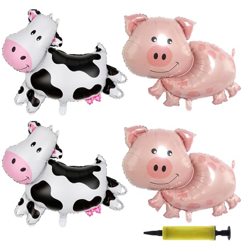 Luftballon Tiere 4 StüCk Bauernhof Geburtstag Deko Folienballon Tiere mit MilchküHe Schweine Inklusive Ballonpumpe Thema Party Animals Luftballons für Kinder Geburtstag Party Deko Luftballon Tiere 4 StüCk Bauernhof Geburtstag Deko Folienballon Tiere mit MilchküHe Schweine Inklusive Ballonpumpe Thema Party Animals Luftballons für Kinder Geburtstag Party Deko von HENGBIRD