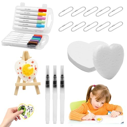 Magic Puffy Paint 3D Malset für Kinder Magisches Strukturpapier Set mit 12 Farben Wasseraktivierung & Zubehör DIY Bastelset mit Mini Staffelei Aufquellende Farbe für kreative Kunstprojekte ab 3 Jahren von HENGBIRD