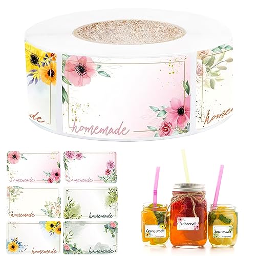 Marmelade Etiketten Selbstklebend Aufkleber zum Beschriften, 500 Stück Etiketten Selbstklebend Marmelade für Marmeladengläser Gewürzgläser Flaschen Gläser Weihnachten Geschenkaufkleber Marmelade Etiketten Selbstklebend Aufkleber zum Beschriften, 500 Stück Etiketten Selbstklebend Marmelade für Marmeladengläser Gewürzgläser Flaschen Gläser Weihnachten Geschenkaufkleber von HENGBIRD