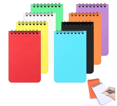 Notizblock Klein A7 8er Set, Buntes Kleines Notizbuch Set mit Dickem Papier & 6-Farben-Stift, NotizblöCke, Notizbuch Klein Zum Lernen, Tagebuchschreiben, für Einkaufslisten, Kreatives Schreiben Notizblock Klein A7 8er Set, Buntes Kleines Notizbuch Set mit Dickem Papier & 6-Farben-Stift, NotizblöCke, Notizbuch Klein Zum Lernen, Tagebuchschreiben, für Einkaufslisten, Kreatives Schreiben von HENGBIRD