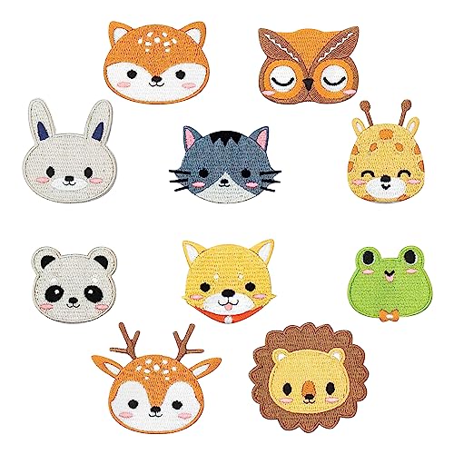 Flicken zum Aufbügeln,10 Stück Patch Sticker Gestickte BüGel-Patch Bestickte Aufnäher,DIY Nähen Applikation Reparatur (Tierstil) Flicken zum Aufbügeln,10 Stück Patch Sticker Gestickte BüGel-Patch Bestickte Aufnäher,DIY Nähen Applikation Reparatur (Tierstil) von HENGBIRD