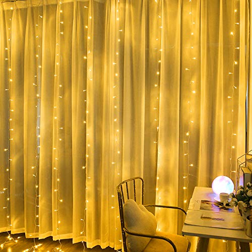 HENGMEI Lichtervorhang 3x3m Warmweiß Lichterkette IP44 Wasserdicht Vorhang Licht 8 Leuchtmodi Weihnachtsbeleuchtung Weihnachtsdeko Lichterdeko Innen und Außen HENGMEI Lichtervorhang 3x3m Warmweiß Lichterkette IP44 Wasserdicht Vorhang Licht 8 Leuchtmodi Weihnachtsbeleuchtung Weihnachtsdeko Lichterdeko Innen und Außen von HENGMEI