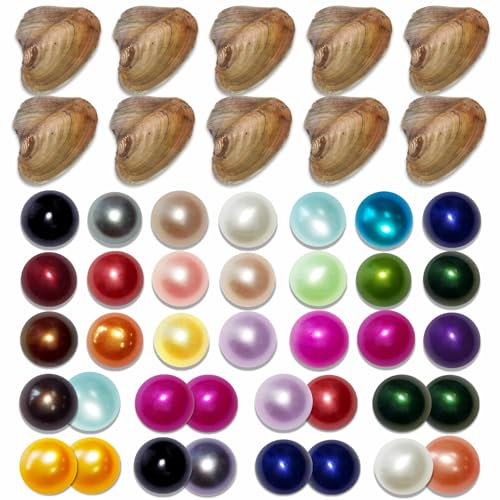 hengsheng 10 Süßwasser Perlen Oyster mit Twins 6–7 mm Fast Rund gefärbt Perlen zufällige Farbe, mehrfarbig hengsheng 10 Süßwasser Perlen Oyster mit Twins 6–7 mm Fast Rund gefärbt Perlen zufällige Farbe, mehrfarbig von HENGSHENG