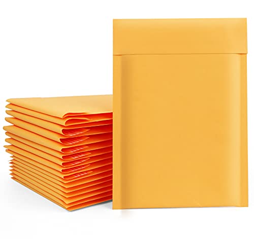 60 Stück Luftpolster Versandtaschen, für DIN A5, haftklebend Versand versandbeutel Polsterumschläge gepolstert Versandtasche (Gelb) von Hengsong