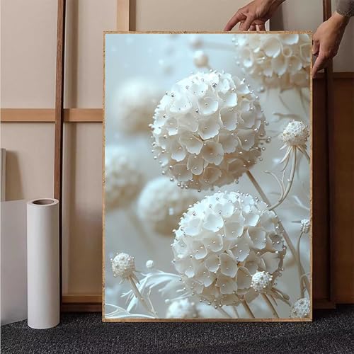 Blume Diamond Painting XXL (80x110cm), Crystal Art Löwenzahn Diamond Painting Erwachsene 5D DIY Mosaikherstellung Stickerei Kreuzstich Malerei Kits für Zimmer Deko Wohnzimmer, Geschenke -h25138 von HENJGWEG