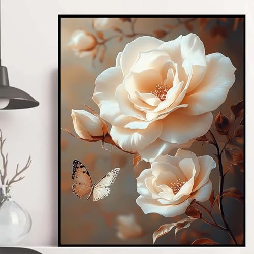 Blumen Diamond Painting 90x120cm, Schmetterling Diamond Painting Erwachsene Anfänger 5D DIY Runder Vollbohrer Diamanten Malerei Mosaik Bastelset Erwachsene für Zimmer Deko, Geschenke -hjw250824 Blumen Diamond Painting 90x120cm, Schmetterling Diamond Painting Erwachsene Anfänger 5D DIY Runder Vollbohrer Diamanten Malerei Mosaik Bastelset Erwachsene für Zimmer Deko, Geschenke -hjw250824 von HENJGWEG