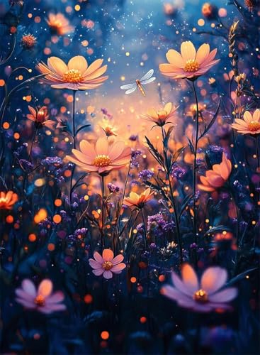 Diamond Painting Blumen Diamond Painting Erwachsene, Crystal Art Chrysantheme Muster Design 5D DIY Vollbohrer Diamanten Malerei Stickerei Kreuzstich Basteln für Deko Wohnzimmer 60x80 cm -hjw2508FS von HENJGWEG