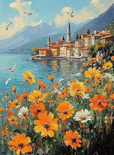 Diamond Painting Blumen Diamond Painting Erwachsene, Crystal Art Landschaft Muster Design 5D DIY Vollbohrer Diamanten Malerei Stickerei Kreuzstich Basteln für Deko Wohnzimmer 120x90cm -hjw2508OV Diamond Painting Blumen Diamond Painting Erwachsene, Crystal Art Landschaft Muster Design 5D DIY Vollbohrer Diamanten Malerei Stickerei Kreuzstich Basteln für Deko Wohnzimmer 120x90cm -hjw2508OV von HENJGWEG