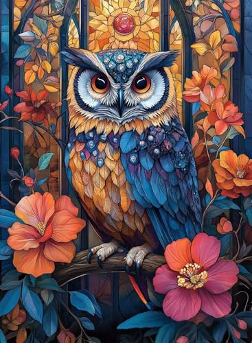 Diamond Painting Eule Diamond Painting Erwachsene, Crystal Art Blumen Muster Design 5D DIY Runder Vollbohrer Diamanten Malerei Stickerei Kreuzstich Basteln für Deko Wohnzimmer 30x40 cm -hjw2508UH Diamond Painting Eule Diamond Painting Erwachsene, Crystal Art Blumen Muster Design 5D DIY Runder Vollbohrer Diamanten Malerei Stickerei Kreuzstich Basteln für Deko Wohnzimmer 30x40 cm -hjw2508UH von HENJGWEG