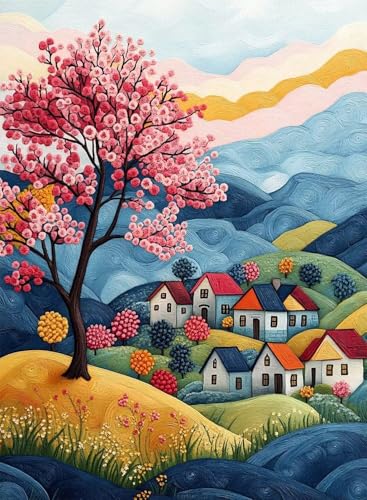 Diamond Painting Häuser Diamond Painting Erwachsene, Crystal Art Kirschblüten Muster Design 5D DIY Vollbohrer Diamanten Malerei Stickerei Kreuzstich Basteln für Deko Wohnzimmer 40x50 cm -hjw250809 Diamond Painting Häuser Diamond Painting Erwachsene, Crystal Art Kirschblüten Muster Design 5D DIY Vollbohrer Diamanten Malerei Stickerei Kreuzstich Basteln für Deko Wohnzimmer 40x50 cm -hjw250809 von HENJGWEG