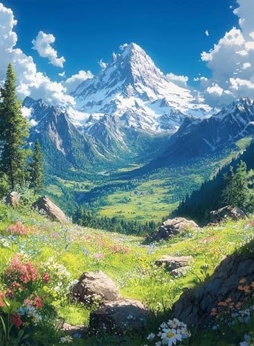 Diamond Painting Landschaft Diamond Painting Erwachsene, Crystal Art Natur Muster Design 5D DIY Vollbohrer Diamanten Malerei Stickerei Kreuzstich Basteln für Deko Wohnzimmer 100x135cm -hjw25081V von HENJGWEG