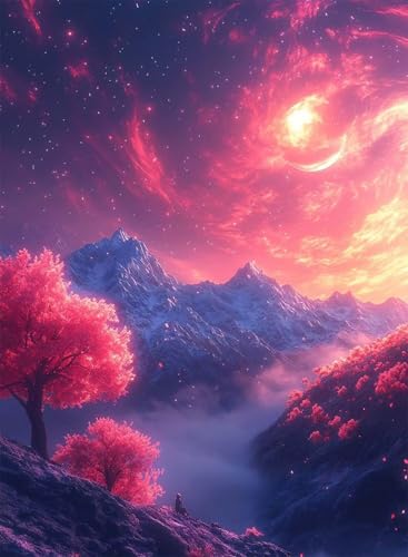 Diamond Painting Landschaft Diamond Painting Erwachsene, Crystal Art Sternenhimmel Muster Design Vollbohrer Diamanten Malerei Stickerei Kreuzstich Basteln für Deko Wohnzimmer 100×135cm -hjw2508PQ von HENJGWEG