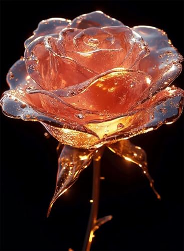 Diamond Painting Rose Diamond Painting Erwachsene, Crystal Art Blumen Muster Design 5D DIY Runder Vollbohrer Diamanten Malerei Stickerei Kreuzstich Basteln für Deko Wohnzimmer 100×135cm -hjw250893 von HENJGWEG
