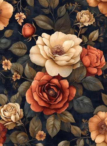 Diamond Painting Rose Diamond Painting Erwachsene, Crystal Art Blumen Muster Design 5D DIY Runder Vollbohrer Diamanten Malerei Stickerei Kreuzstich Basteln für Deko Wohnzimmer 120x90cm -hjw2508XW von HENJGWEG