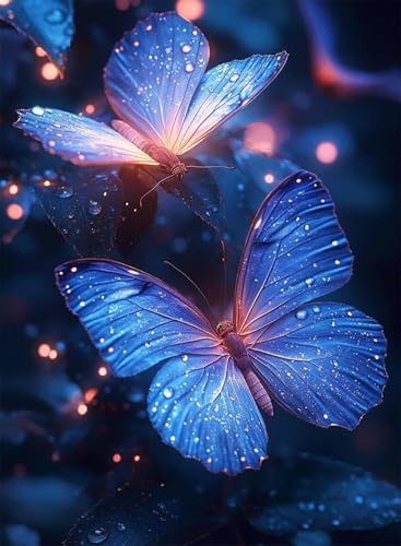 Diamond Painting Schmetterling Diamond Painting Erwachsene, Crystal Art Blumen Muster Design 5D DIY Vollbohrer Diamanten Malerei Stickerei Kreuzstich Basteln für Deko Wohnzimmer 60x80cm -hjw2508O7 von HENJGWEG