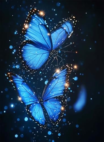 Diamond Painting Schmetterling Diamond Painting Erwachsene, Crystal Art Tier Muster Design 5D DIY Vollbohrer Diamanten Malerei Stickerei Kreuzstich Basteln für Deko Wohnzimmer 90x120 cm -hjw250857 von HENJGWEG